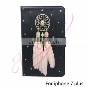 Aidocrystal Pink Dreamcatcher 2016 Mobile Accessories PU Leather Wallet Cell Phone Case for For IPhone 7/ 7 Plus Cases thumbnail-1