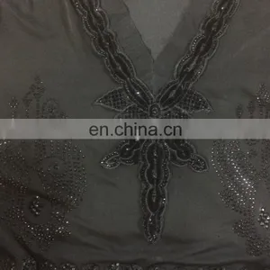 Lycra(Stretchable) & Velvet Burkha With Black Diamond Stone Work / Burkha for Casual Daily Work Wear thumbnail-3