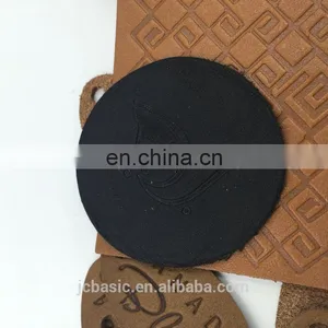 Custom Logo Embossed Genuine Leather Label for Clothing thumbnail-3
