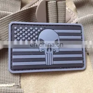 Customized Color Top Quality No Mold Cost USA American Flag Tactical Morale Soft Rubber Custom PVC Patch thumbnail-6