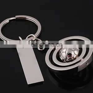 Wholesale Quote Custom Round Engrave Letters Metal Keychain thumbnail-1