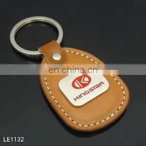 Custom PU Leather Keychain With Printing Your Logo Metal Keyring thumbnail-1