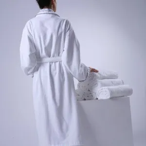 Eliya Wholesale Bathrobe 100 Cotton Hotel Embroidery Waffle Bathrobe thumbnail-1