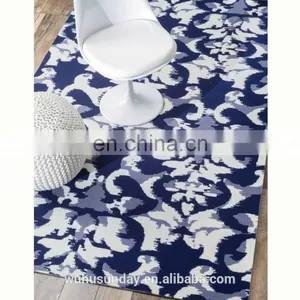 MACHINE KNITTED MICRO FIBER RUG - M526 GREY/NAVY Contemporary MODERN DESIGN thumbnail-2