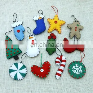 Wholesale Wall Hanging Craft Felt Christmas Tree Ornaments for Children thumbnail-4