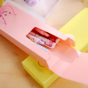 Creative Candy Color Cute Smile Pencil Case Student Study Supplies PP Stationery Case Pencil Case Logo Customization thumbnail-3