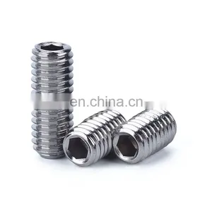 DIN913 M2 M2.5 M3 M4 M5 304 Stainless Steel Metric Thread Grub Screws Flat Point Hexagon Socket Set Screws Headless thumbnail-1
