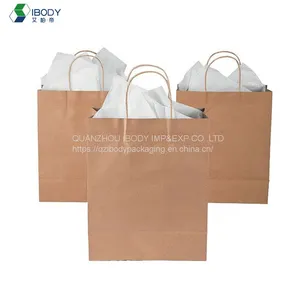 China Recycle Kraft Paper Shopping Bags for Clothes Packaging thumbnail-3