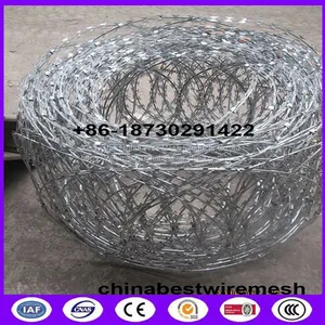Iso BTO -22 Razor Wire Flat Wrap Coils Are Made Of High Tensile Razor Wire thumbnail-1