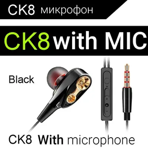 Musician HiFi Earphone Dual Drive Bass Stereo Headset Games Sports Earphones With Microphone3.5mm Wired Headphones thumbnail-2