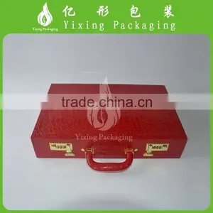 Hight Quality Red PU Leather Watch Box With Code Lock thumbnail-1