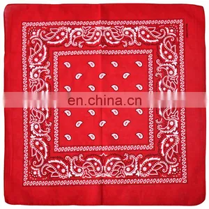 Wholesale Multifunctional Outdoor Sport Cycling Square Headband Bandanas Paisley Pattern Cowboy Scarf Cotton Bandana thumbnail-5