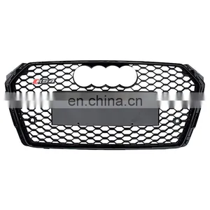 RS4 Carbon Fiber Pattern Grill For Audi A4 B9 S4 Front Bumper Grille High Quality Grill 2017-2019 thumbnail-3