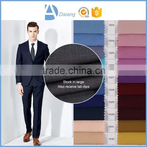 Stock Cheap High Quality Twill Shiny Dyeing TR Men's Suit Fabric for Business Suit Quality Choice thumbnail-6
