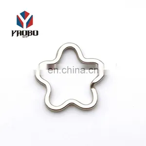 Finely Processed Stainless Steel Custom Shape Keychain Split Keyrings For Case thumbnail-3