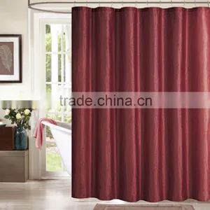 FAUX SILK WITH METALLIC ACCENTS SHOWER CURTAIN WITH 12 ROLLER HOOKS thumbnail-3