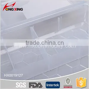 Double Layer 14 Compartment Plastic Storage Organizer Box With Removable Dividers thumbnail-4