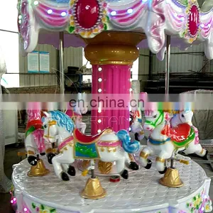 Outdoor 6 Seats Amusement Park Mini Fairground Horses Rides Small Carousel Horses Rides for Sale thumbnail-3