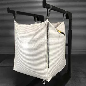 Big Bags for Firewood Packing Potato Bulk Container for Fuel Pellet1000kgs Flat Color Printing Featur Bottom Loop Safety thumbnail-1
