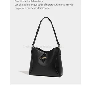 Women's Large Capacity Simple Bucket Bag Fashionable Shoulder Handbag thumbnail-5