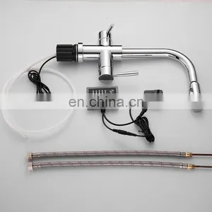 Dual Handle Cold/Hot Brass Kitchen Faucet Chrome Plated Kitchen Faucet thumbnail-3