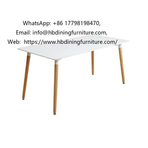 MDF Dining Table Rectangular Living Room thumbnail-1