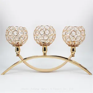 Wedding Decoration Silver Colored Iron Vase Candle Holder Wedding Table Centerpieces thumbnail-2