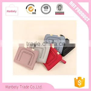 2016 New Stylish Leather Small Wallet Female Buckle Purse thumbnail-1