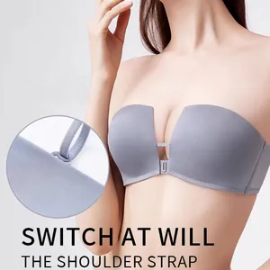 Wholesale Women's Constant Convertible Strap Lightly Lined Demi Bra Half-Cup Bra Strapless Bra thumbnail-2