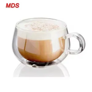 Elegant Simple Glassware 50ml Small Double Wall Glass Cup for Drinking thumbnail-1