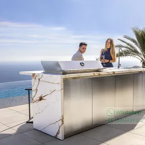 Grade 304/316 Stainless Steel Waterproof Outdoor Kitchen With Sink thumbnail-2