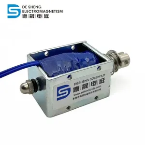 Factory Supply DC 24V DS-1040 Push Pull Linear Open Frame Solenoid With 10mm Stroke for Automation Equipment thumbnail-4
