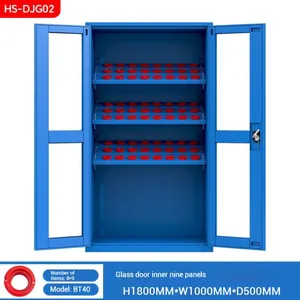 Professional Tool Cabinet With Lockable Glass Doors 4 Adjustable Shelves BT50 Model H1800×W1000×D500mm Industrial Grade thumbnail-3