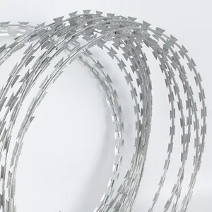 Thickness Razor Wire Panel Three Coil Prison ECO FRIENDLY Barbed Wire Mesh Fence Welded Razor Spiked Wire Mesh thumbnail-2