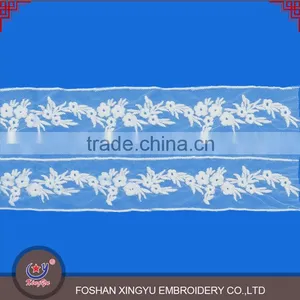 Top Quantity New Product Embroidery Cotton Flower Lace Collar Trims Neckline Applique on Chiffon for Ladies Wear thumbnail-2