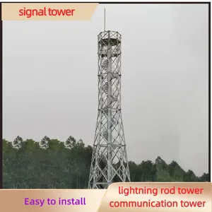 Hot Dip Galvanized Steel Communication Tower, Lattice Structure for 5G/4G Signal Transmission Rural & Urban Telecommunication Sites thumbnail-5