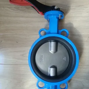 Resilient Seat Ductile Cast Iron Stainless Steel Aluminium Alloy Bronze Wafer Butterfly Valve Lug Double Flange Butterfly thumbnail-1