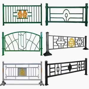Powder Coated Municipal Guardrail, 3.0mm Thickness, 1.2m Height, UV Resistant, RAL 7047 Color, for City Streets thumbnail-4