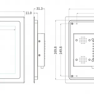GeniusCore 10.1 Inch RK3568 Android Industrial Panel PC | IPS Touch, RS232/RS485, PoE, 500-1000Nits High Brightness HMI Touch Screen thumbnail-4