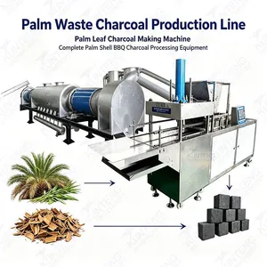 Palm Shell BBQ Charcoal Manufacturing Line Industrial Biomass Carbonization Furnace Barbecue Charcoal Production Machinery EPC thumbnail-1
