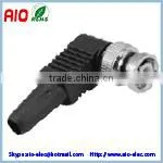 Black Plastic Tail Right Angle BNC Male Solderless Connector for RG58 RG59 Cable thumbnail-1