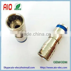Springconnect F Type Compression Connector Male Plug for RG6 Coaxial Cable Like CX3 thumbnail-1