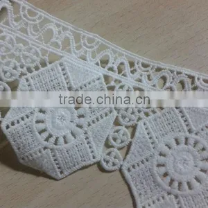 Mitaloo White Lace Trim Cotton Watersoluble Lace M08001 thumbnail-5
