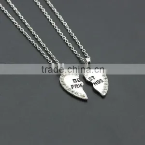 Love English Pendants Alloy Pendant Fashion Diamond Best Friends Necklace Quality Choice thumbnail-2