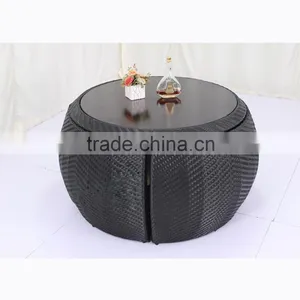 New Design Leisure PE Wicker Dinette Rattan Sofa For Garden Cheap Round Rattan Sofa Set Quality Choice thumbnail-4