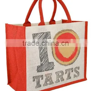 2016 Jute Wine Bottle Gifts Bag With Swing Tag and Barcode Included With Quality Cotton Padded Handles thumbnail-1