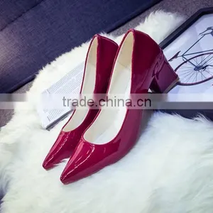Fashion Cuban Heel Pointed Toe Comfortable Ladies Shoes thumbnail-1