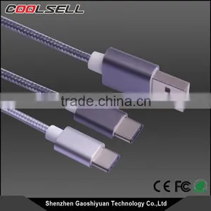 Wholesale China Cheap Gray Color Nylon Braided Usb Cable Type c Usb thumbnail-4