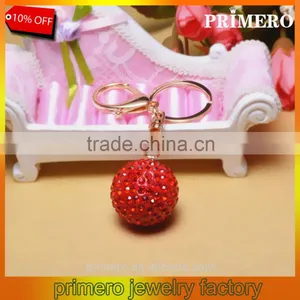 3D Alloy Metal Luxury Car Crystal Rhinestone Ball Keyring Keychain Wholesale thumbnail-1