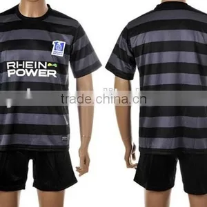 Oem Manufacturer Custom Sublimated Quality Stripe Soccer Uniform thumbnail-5